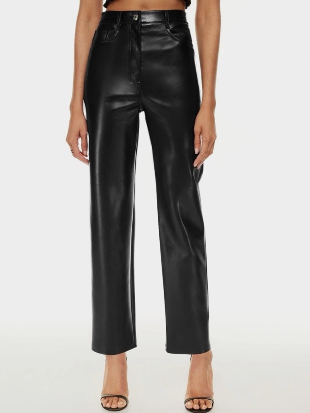 Aritzia Wilfred The Melina Black Leather Pants